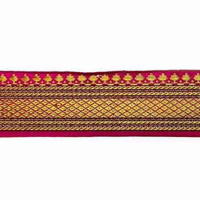 Pink & Golden Zari Color Weavinorder | Pink | Golden Zg Ba ri Color Weaving Border | Art Craft | Craft Store | Craft | Art Making | Project Making | Online Art Craft | Indian Art Craft | Indian Craft | Handmade | decoration Essentials | Adikala Craft Store