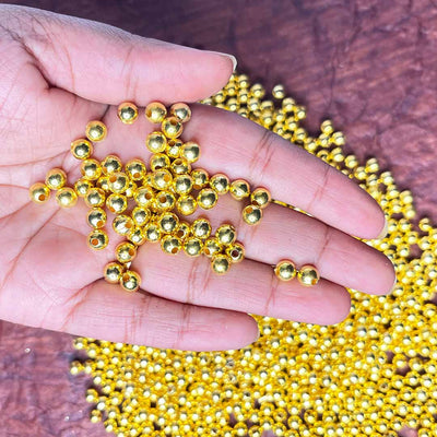 Golden Color 5mm Pearl Beads (Pack Of 100 gms) | Golden Color Pearl beads | Pearl beads | Pack of 100 gms | craft Store | Art Craft | Online Craft | Adikala Craft Store  