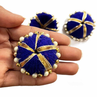Blue Color Gota | Beads Katori Umbrella Pack Of 10 | Beads katori Umbrella | Pack of 10 | Art Craft | Craft Store | Craft | Art Making | Project Making | Online Art Craft | Indian Art Craft | Indian Craft | Handmade | decoration Essentials | Adikala Craft Store 