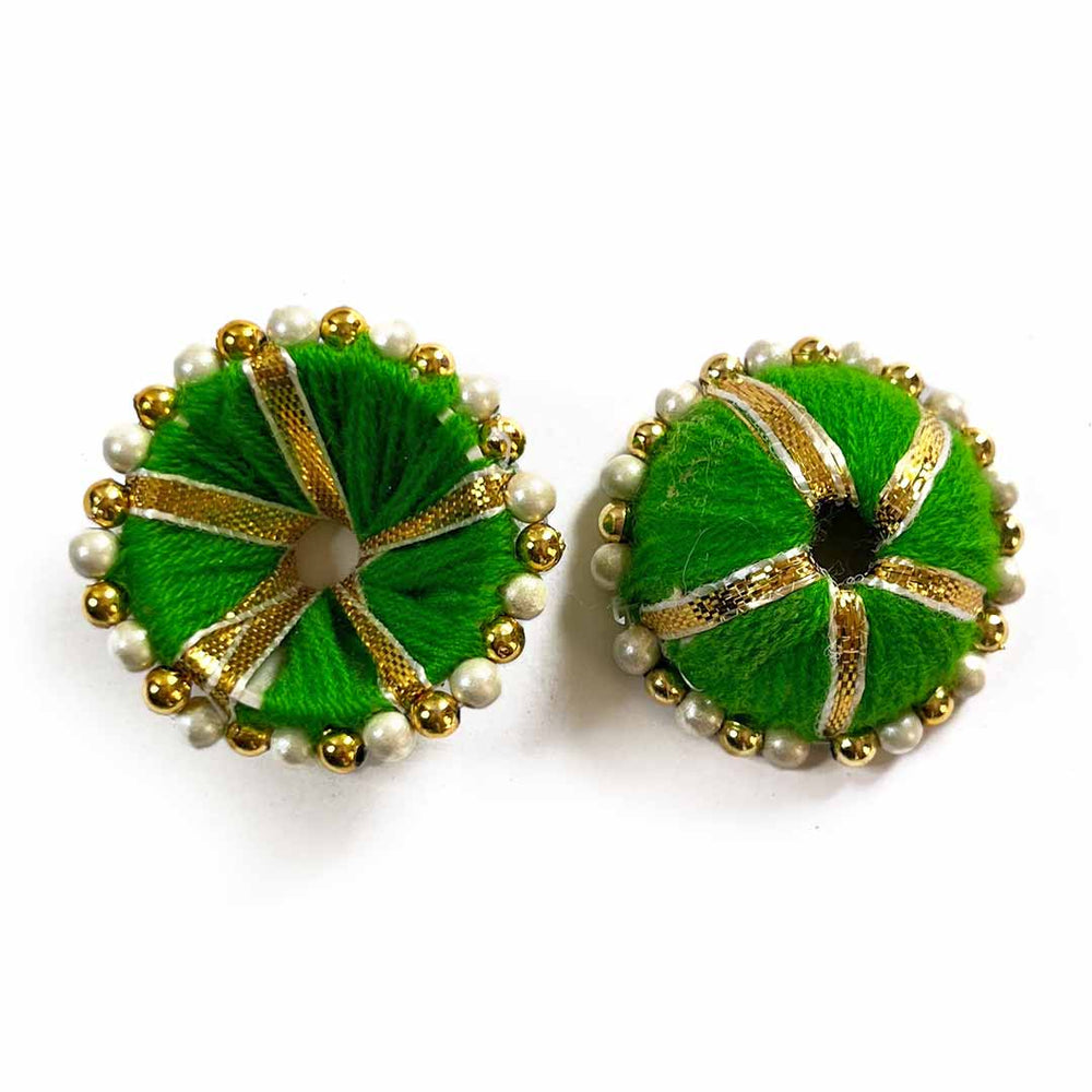 Green Color Gota Beads | Beads Katori Umbrella Pack Of 10 | Beads katori Umbrella | Pack of 10 | Art Craft | Craft Store | Craft | Art Making | Project Making | Online Art Craft | Indian Art Craft | Indian Craft | Handmade | decoration Essentials | Adikala Craft Store