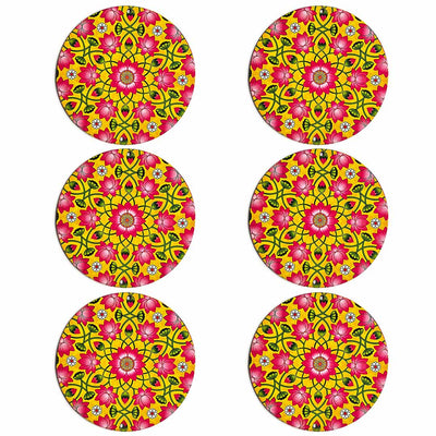 Yellow & Pink Color Pichwai Lotus Mdf | Yellow Lotus MDF | Pichwai Lotus | Lotus MDf | Yellow | Pink Color | Pichwai Lotus Design