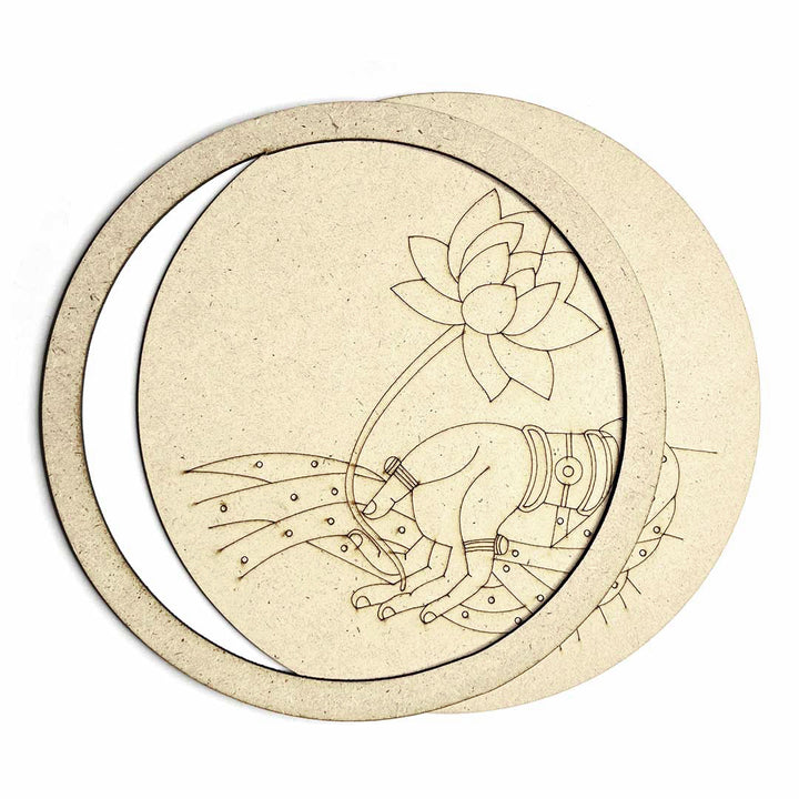 Lotus In Hand Design Engraved Wall Plate | Engraved Wall | Base With Frame | Lotus In Hand Design | Wall Plate Base With Frame | Lotus In Hand Design | Art craft | Craft store online | MDF Frame | Adikala