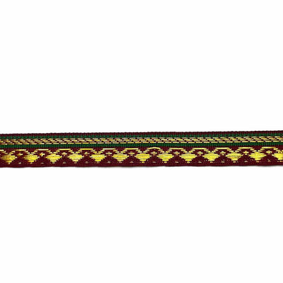 Maroon & Golden Zari Color Weaving Border 3-In-One - ( 5 mtr )