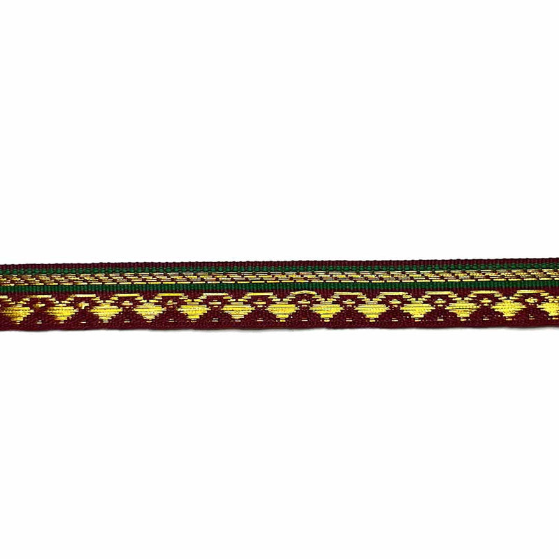 Maroon & Golden Zari Color Weaving Border | Maroon | Golden Za ri Color Weaving Border | Art Craft | Craft Store | Craft | Art Making | Project Making | Online Art Craft | Indian Art Craft | Indian Craft | Handmade | decoration Essentials | Adikala Craft Store