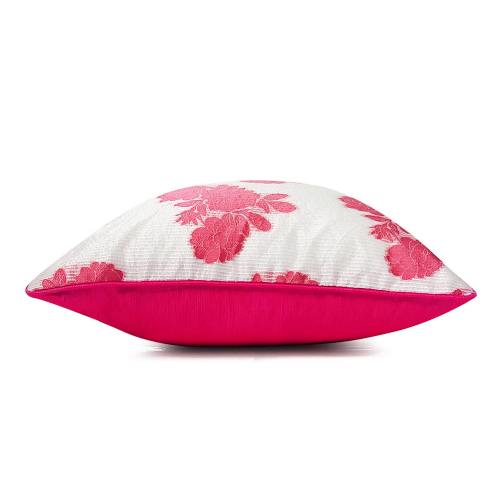 Tissue Silk Floral Designed Cushion Cover | Tissue Silk | Floral | Cushion | Cover | Covers | Cushion Covers | Art Craft Store | Adikala Craft Store | Flover Cover | Tissue Cover