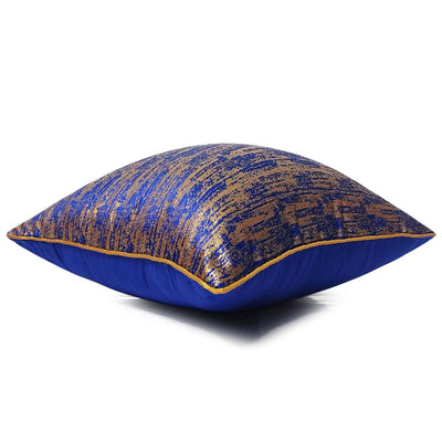 Blue & Golden abstract Weaving Silk Cushion Cover | Blue & Golden abstract Weaving Silk Cushion Cover | Blue Cover | Goldenb Cover | Golden Abstract | Weaving silk | Cushion cover | Cover | Art Craft | Craft store online | adikala Craft Store