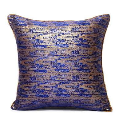 Silk Cushion Cover | Blue & Golden abstract Weaving Silk Cushion Cover | Blue Cover | Goldenb Cover | Golden Abstract | Weaving silk | Cushion cover | Cover | Art Craft | Craft store online | adikala Craft Store