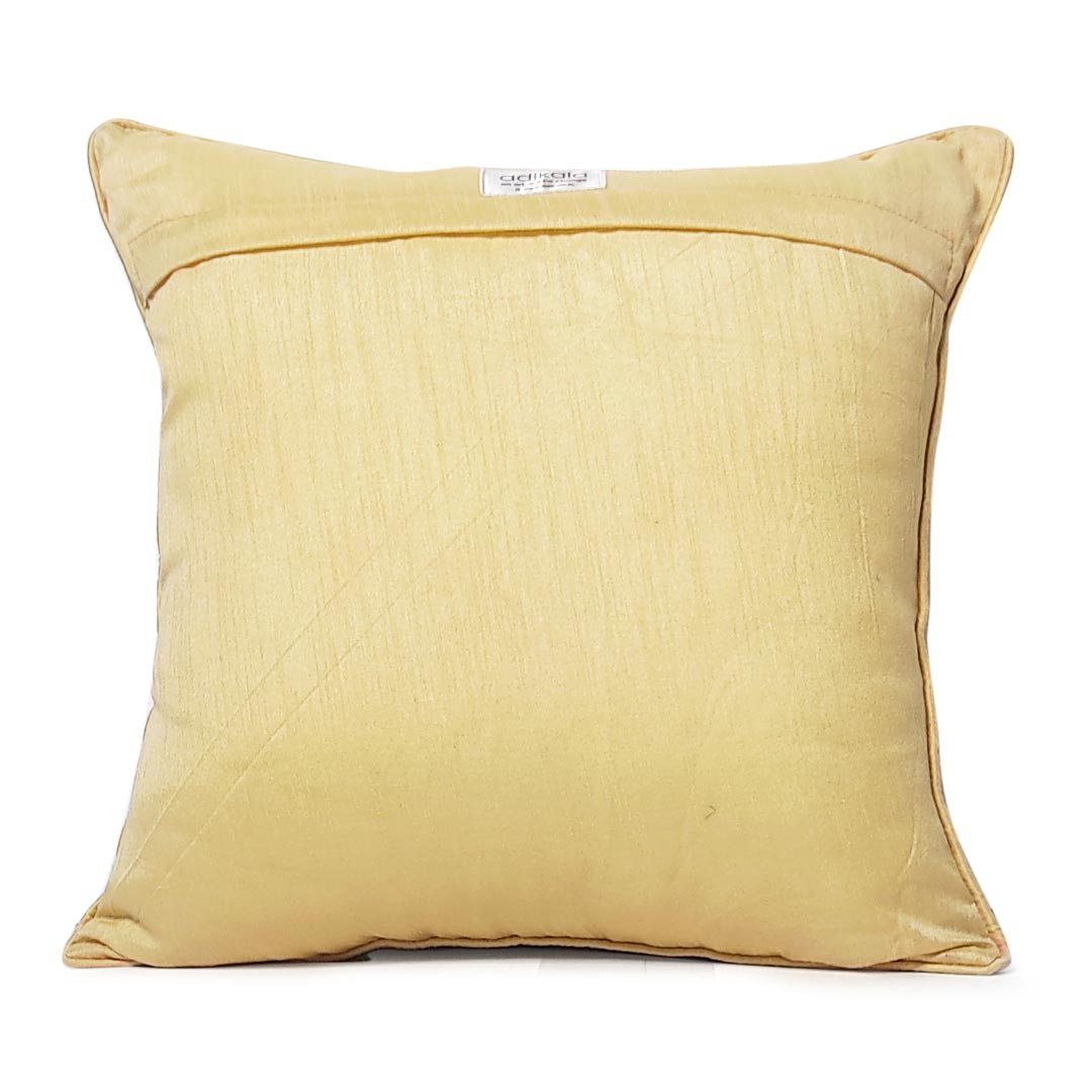 Beige Silk Cushion Cover | Beige Silk Cushion Cover | Beige Silk Cushion Cover | Cushion Cover | Cover | art Creaft | Craft Store | Adikala Craft Store | cushion