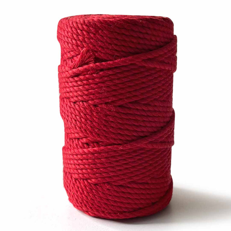 Red - 4 mm Twisted Macrame Cord