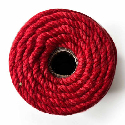 Red - 4 mm Twisted Macrame Cord