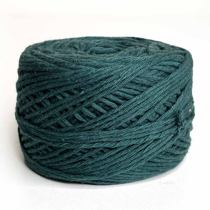 Dark Green Color 8 PLY Cotton Crochet Thread Balls for Weaving and Craft Making - 100GMS