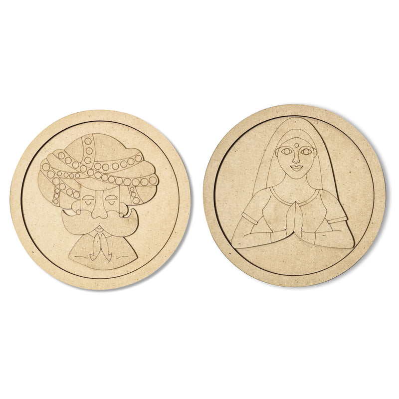 Padharo Sa and Ram Ram Sa Engraved Design With Wall Plate