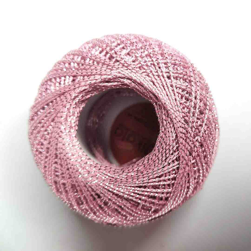 Metallic Baby Pink Cotton Crochet Thread Balls for Knitting, Weaving, Embroidery and Craft Making | Crochet Cotton | Thread Balls | Cotton Balls | Knitting | Weaving | Embroidery | Craft Making | Adikala Craft Store | Art Craft | Craft | Decoration | Home Deacor