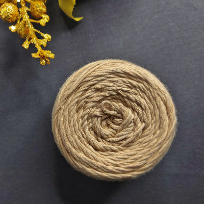 Beige Color 8 PLY Cotton | Crochet Threa | home dacore d Balls for Weaving and Craft Making | bolls