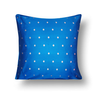 Silk Cushion Cover Blue | Silk Cushion | Cover | Blue Cushion Cover | Art Craft | Craft Store Online | Adikala Craft Store