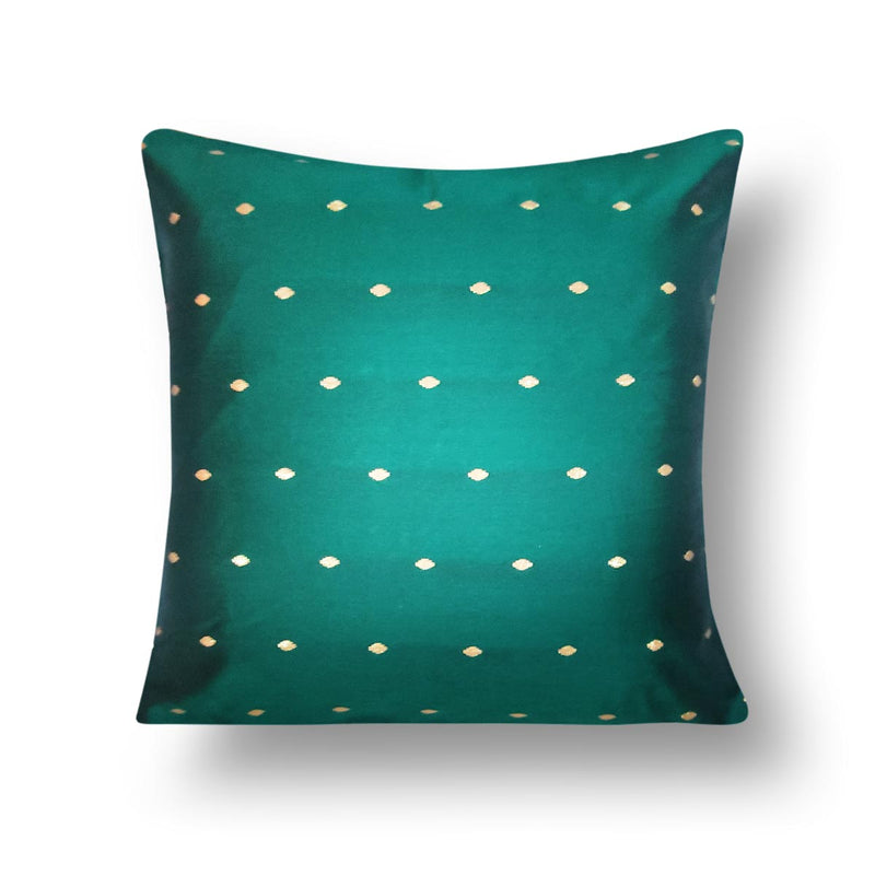 Silk Cushion Cover Green | Silk | Cushion | Cover | Green | Silk Cushion Cover | Green Cover | Art Craft | Craft Store | Craft Store Online | Adikala Craft Store 