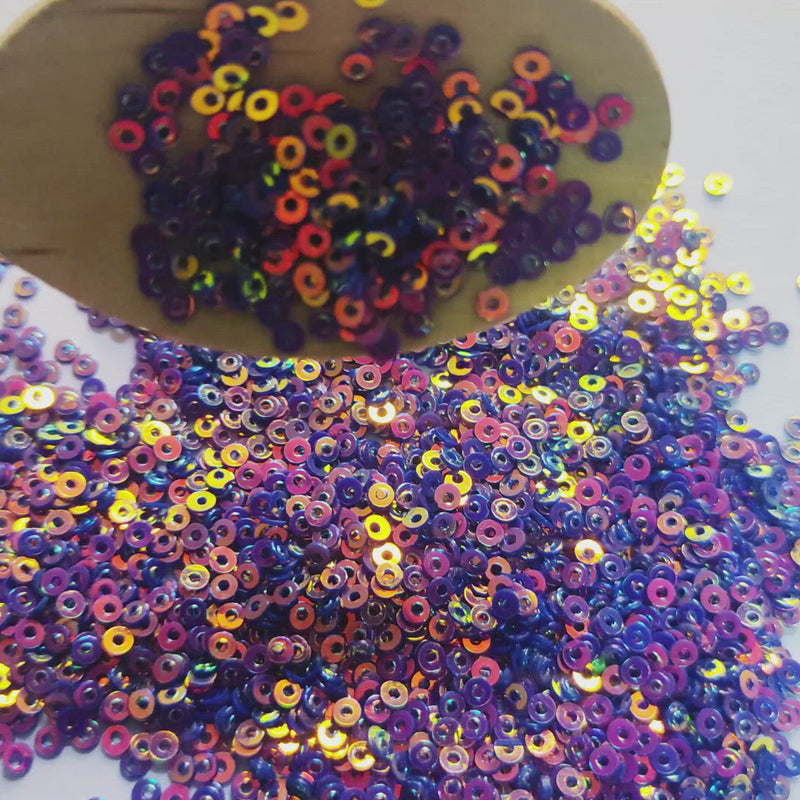 Dark Blue With Multicolor Shine Glitter/Sequins (BS1)
