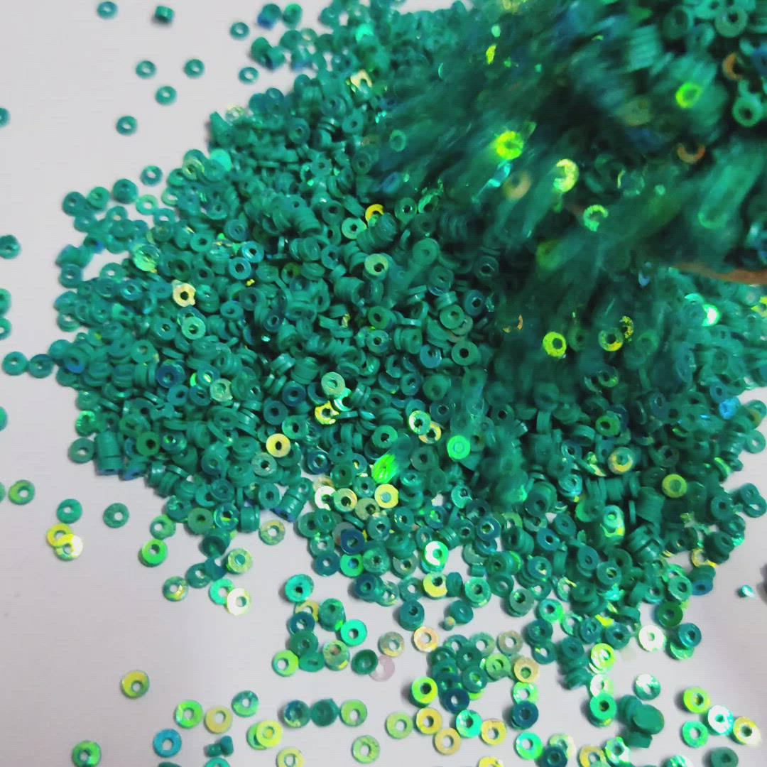 Teal Green Color Glitter/Sequins