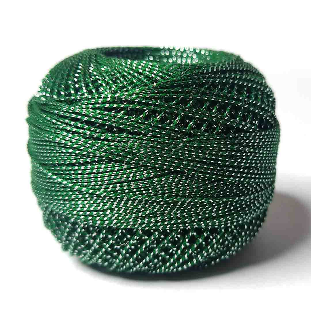 Metallic Green Cotton Crochet Thread Balls – Adikala - Craft Store