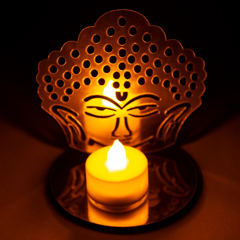 Buddha Golden Tea light Holder