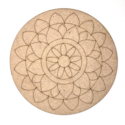 Mandala Design MDF Engraved Base Set Of 6 | Adiklala Craft Store | Art Craft | Art | Design | Engraved | Collection | Project | Art Craft 