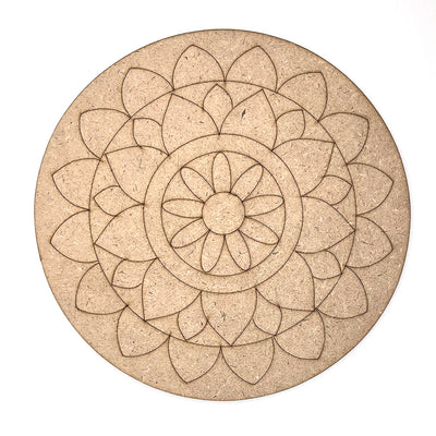 Mandala Design MDF Engraved Base Set Of 6 | Adiklala Craft Store | Art Craft | Art | Design | Engraved | Collection | Project | Art Craft 