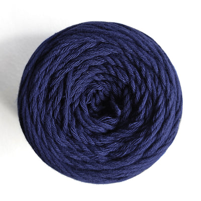 Navy Blue Color 8 PLY Cotton Crochet Thread Balls for Weaving and Craft Making - 100GMS