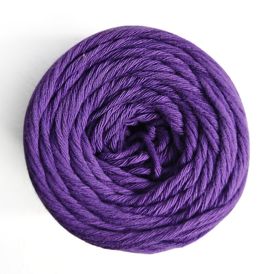 Purple Color 8 PLY Cotton Crochet Thread Balls for Weaving and Craft Making - 100GMS